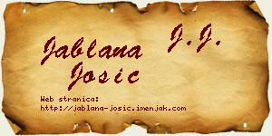 Jablana Josić vizit kartica